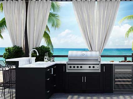 Black Modern Kitchen Cabinet