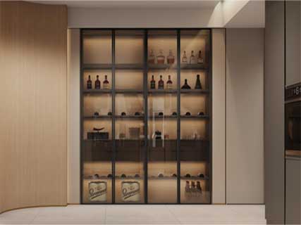 Black Modern Wine Cabinet