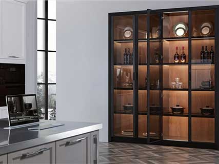Glass Door Built in Wine Cabinet