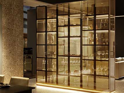 Glass Door Luxury Wine Cabinet