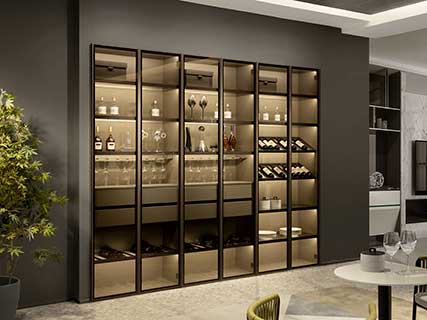 Glass Door Wine Cabinet