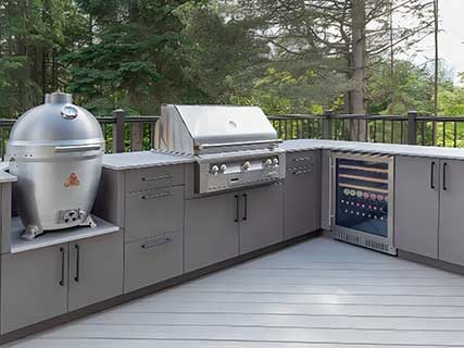 Gray Modular Stainless Steel Outdoor Cabinet