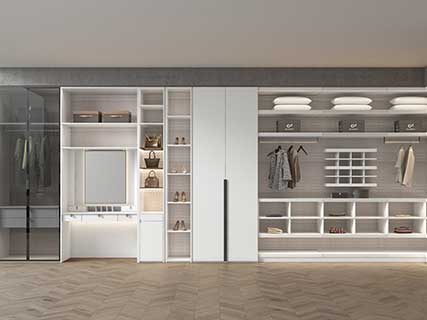 Modern L-shaped Stainless Steel Wardrobe