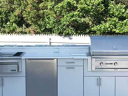 White Modular Stainless Steel Outdoor Cabinet
