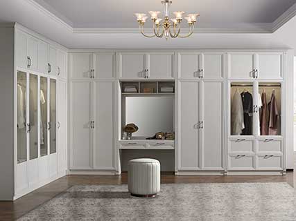 White Stainless Steel Modular Wardrobe