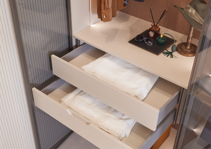 L-Shaped Shaker Style Stainless Steel Wardrobes Gallery