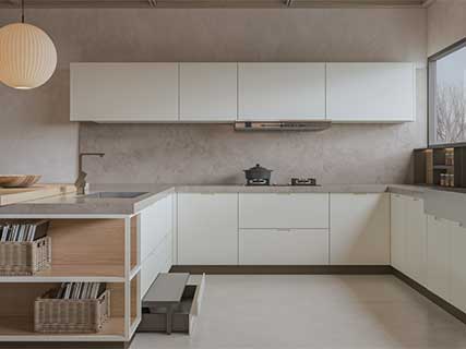 Modern White Stainless Steel Kitchen Cabinets