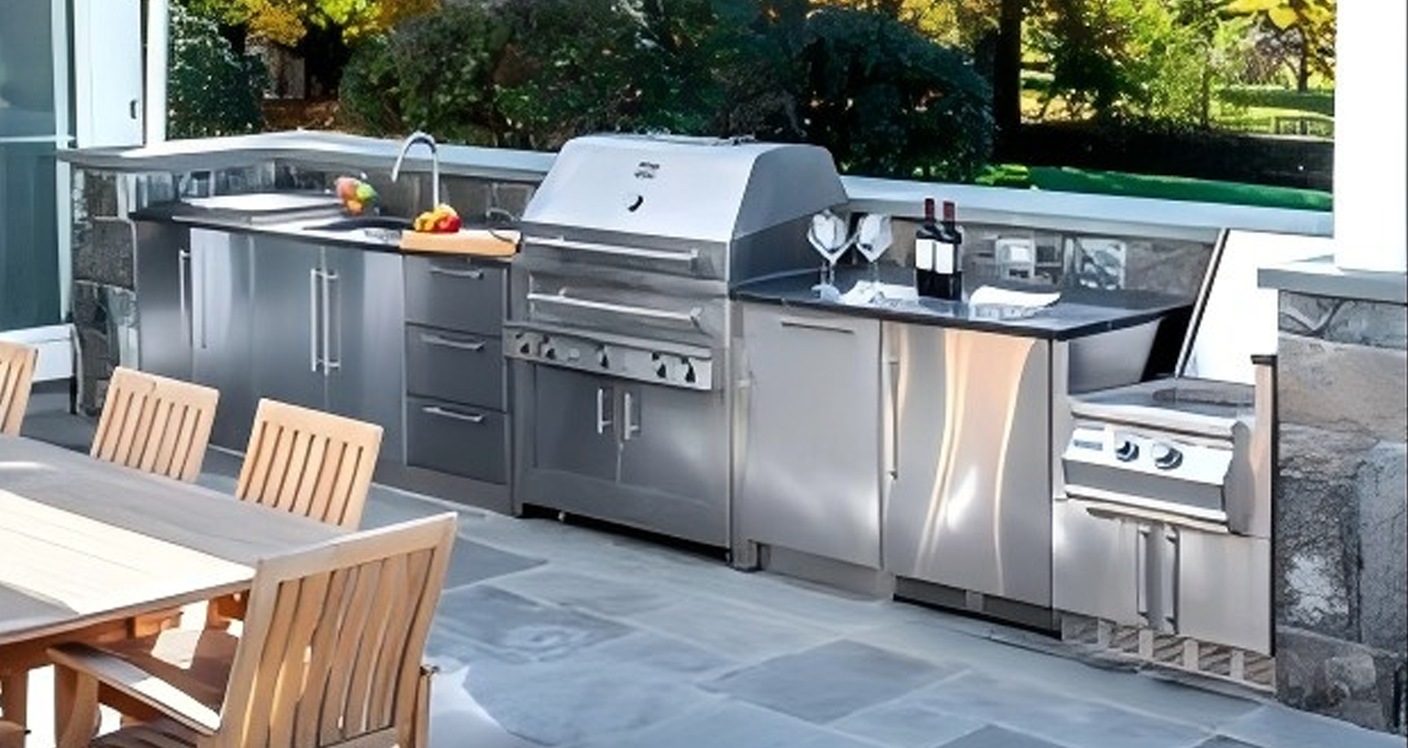 Modular Stainless Steel Outdoor Kitchen Cabinets Gallery