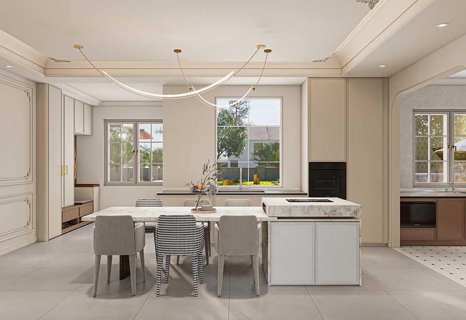 Shaker Style Island Stainless Steel Kitchen Cabinets