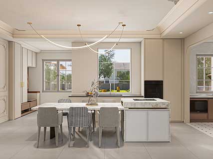 Shaker Style Island Stainless Steel Kitchen Cabinets