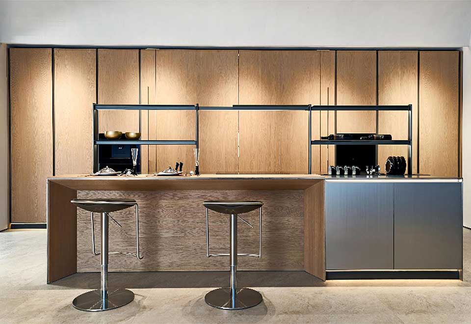 Traditional Stainless Steel Kitchen Cabinets