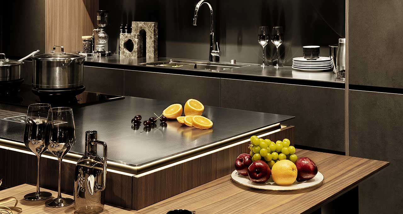 Traditional Wood-Grain Stainless Steel Cabinets Gallery