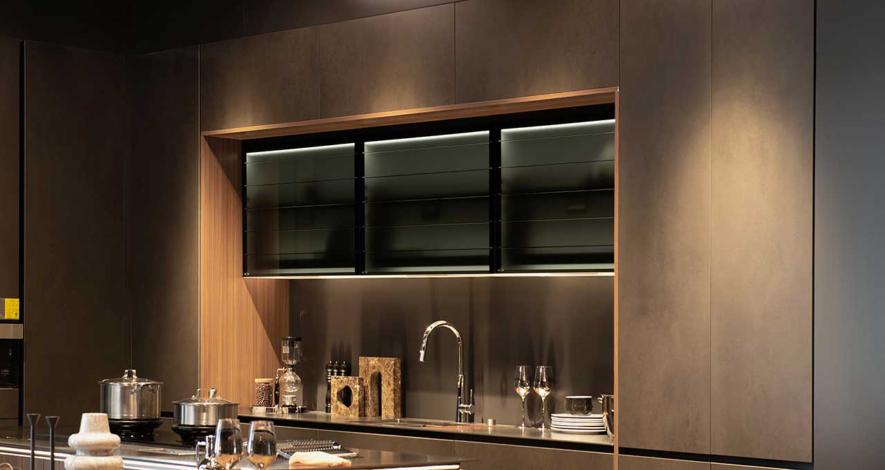 Traditional Wood-Grain Stainless Steel Cabinets Gallery