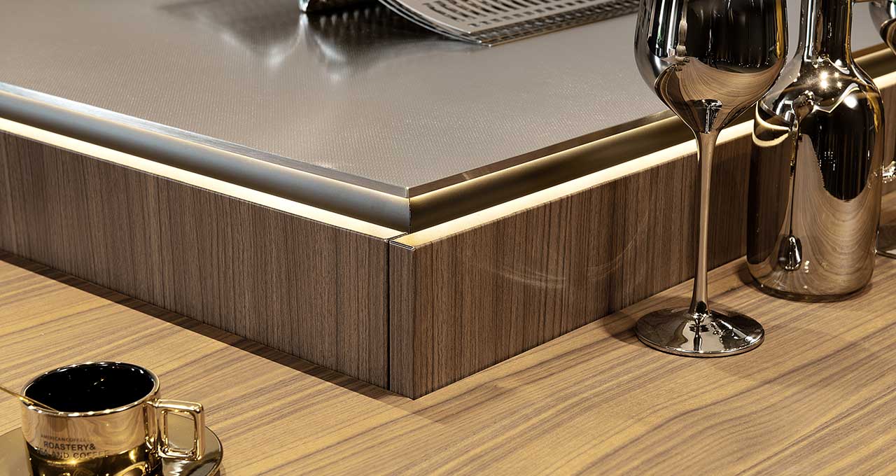 Traditional Wood-Grain Stainless Steel Cabinets Gallery