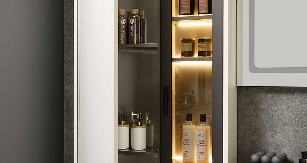 White Stainless Steel Bathroom Wall Cabinets Gallery