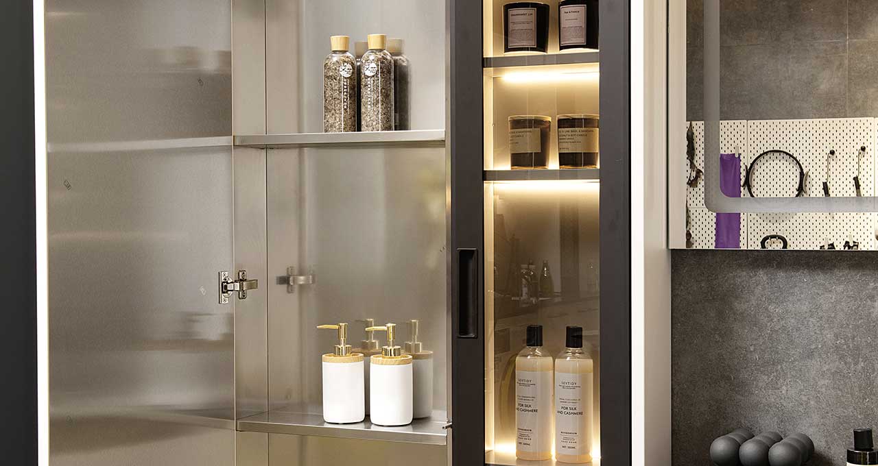 White Stainless Steel Bathroom Wall Cabinets Gallery