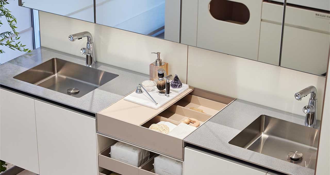 White Stainless Steel Modern Bathroom Cabinets Gallery