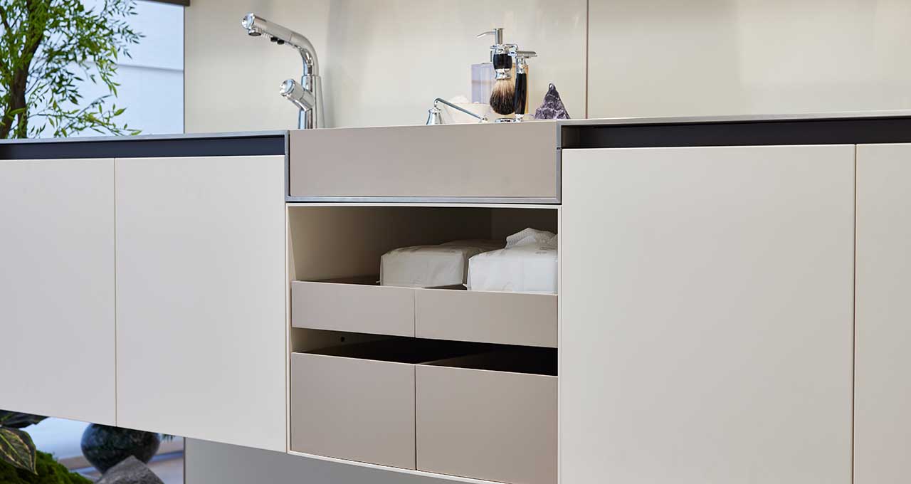 White Stainless Steel Modern Bathroom Cabinets Gallery