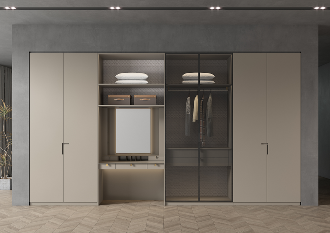 White Stainless Steel Modular Wardrobes Gallery
