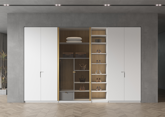 White Stainless Steel Modular Wardrobes Gallery