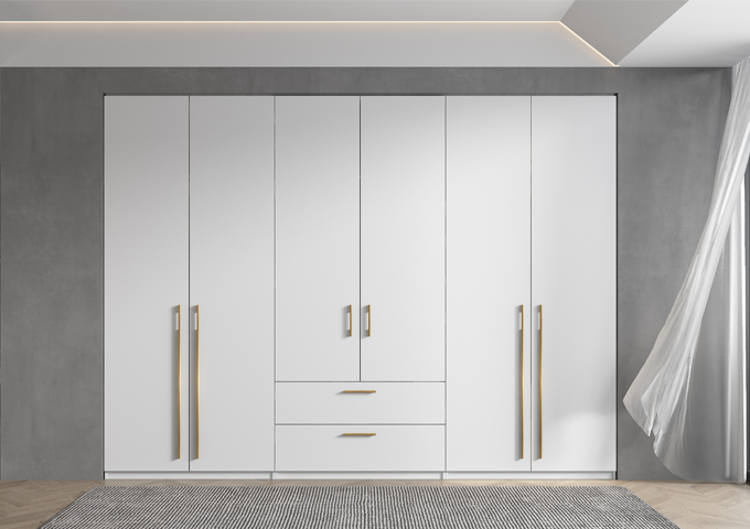 White Stainless Steel Modular Wardrobes Gallery