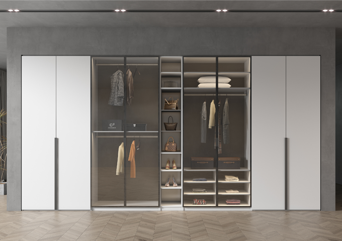 White Stainless Steel Modular Wardrobes Gallery
