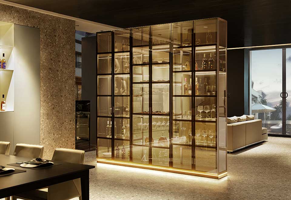Glass Door Luxury Wine Cabinets