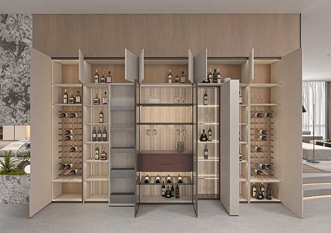 Luxury Stainless Steel Wine Cabinets