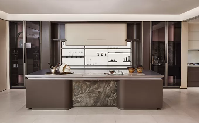 Modern Stainless Steel Kitchen Cabinets